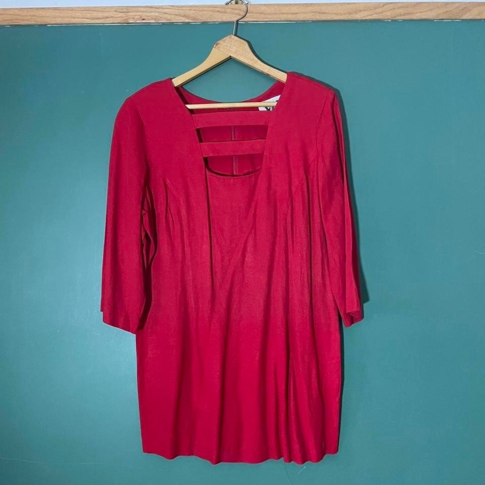 Vintage 80s top with cut out detail and shoulder pads